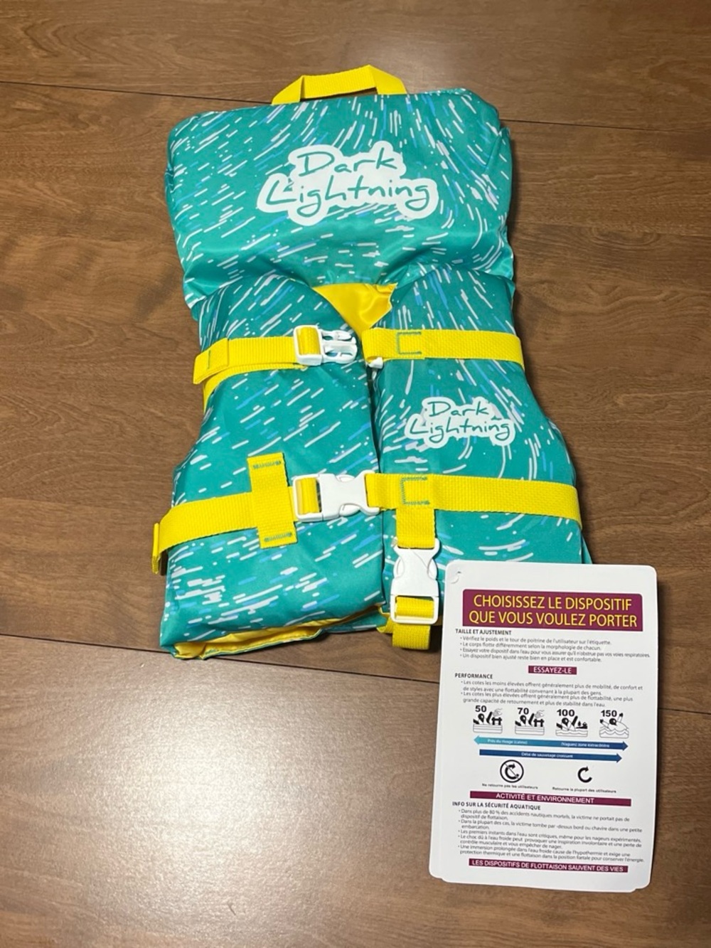 Kids' Teal & Yellow Swim Rashguard Vest - Picture 3 of 4